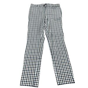 Loft The Perfect Skinny Tall Black, Brown White Checkered Pants Size 6 Tall
